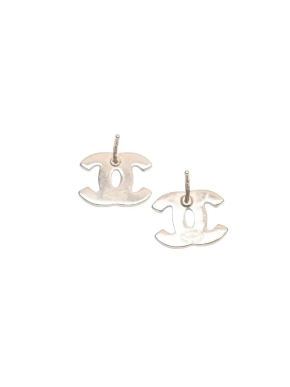 Chanel CC Logo Earrings 04 Color Stone Metal Gold Plated Multicolor